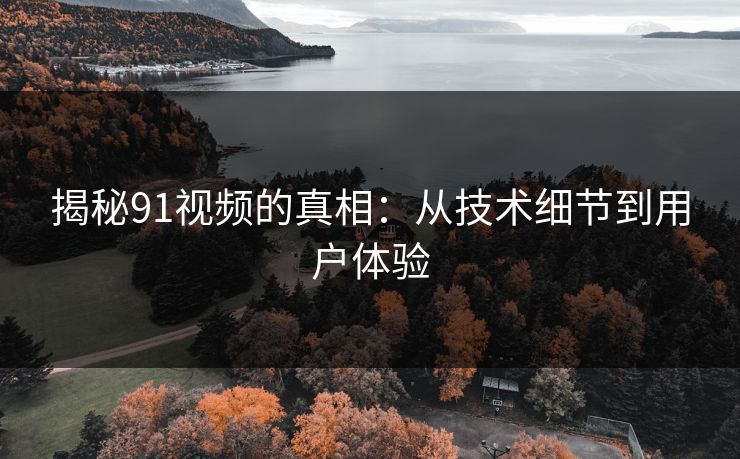 揭秘91视频的真相:从技术细节到用户体验 揭秘91视频的真相:从技术细节到用户体验